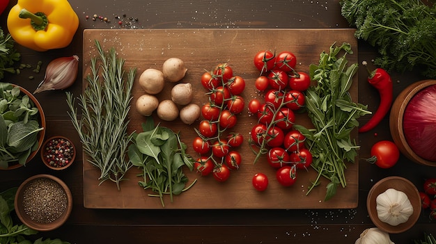 Ingrediencie na doske